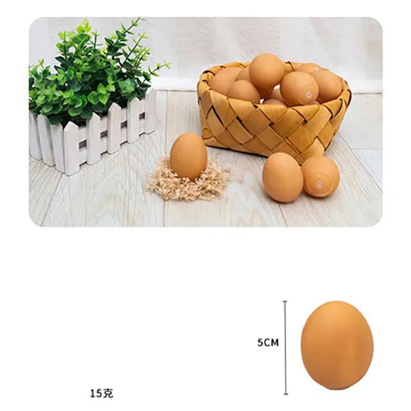 Plastic simulation egg dog toy with sound feature for teeth cleaning and interactive play