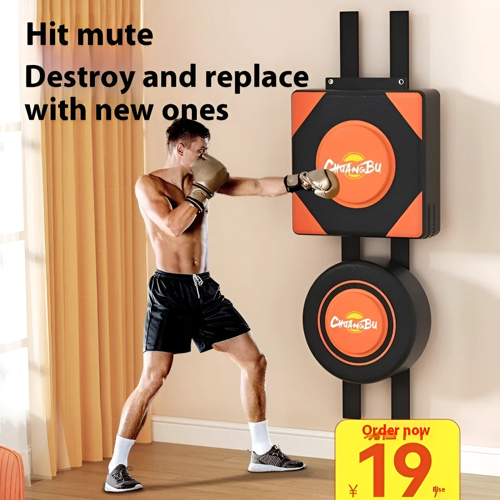 Wall mounted PU leather boxing sandbag punching target for home fitness training