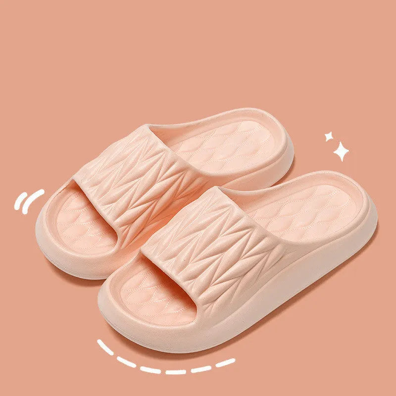 Leaf texture design EVA household slippers in multiple colours with non-slip sole