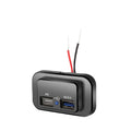 Black QC3.0 modified car charger with TYPE-C interface for 36W fast charging