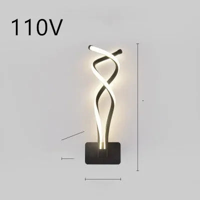 Nordic style LED wall lamp with a silicone shade mounted on a bedroom wall