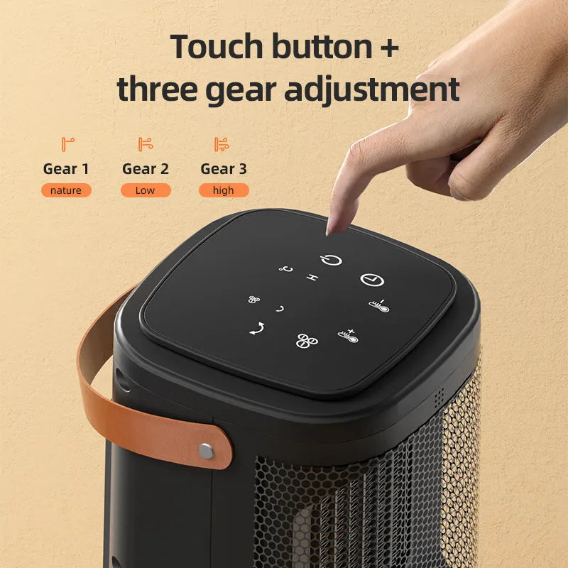 PTC hot and cold air heating radiator with touch screen display and remote control in 618 electronic model colour