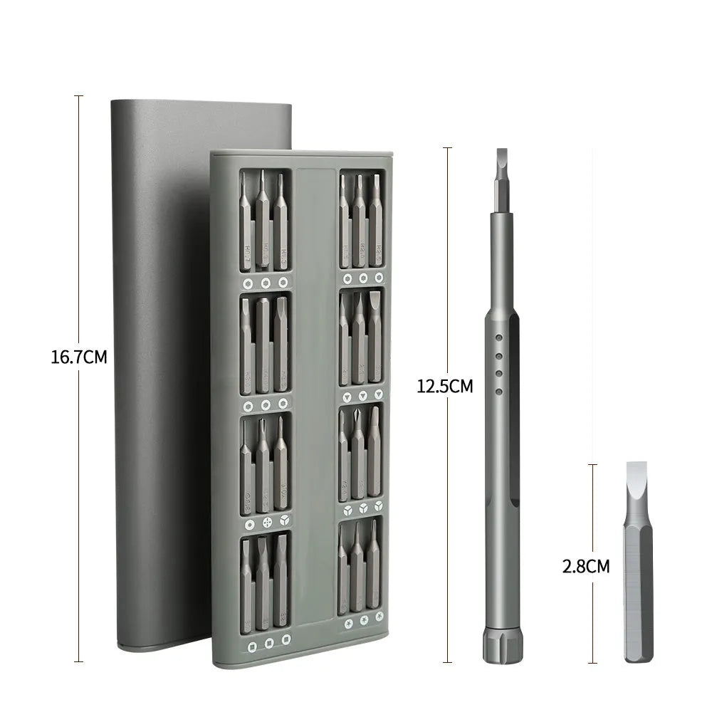 49-in-1 magnetic screwdriver set with cross and flathead bits for mobile phone repair