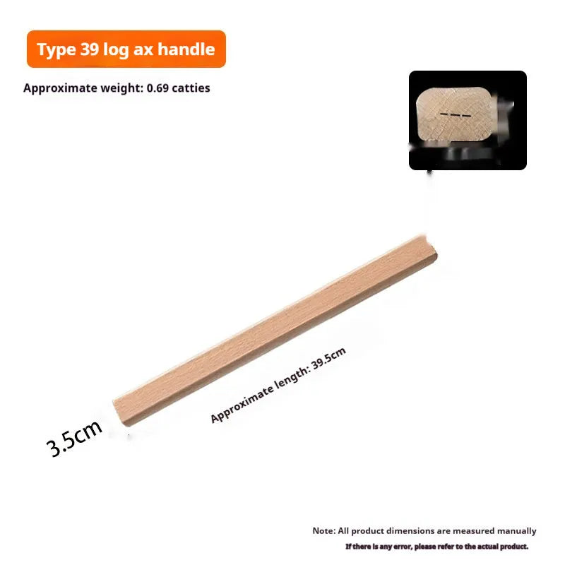 Locust wood axe handle replacement in multiple sizes for log axes, sickles, and hoof hoes
