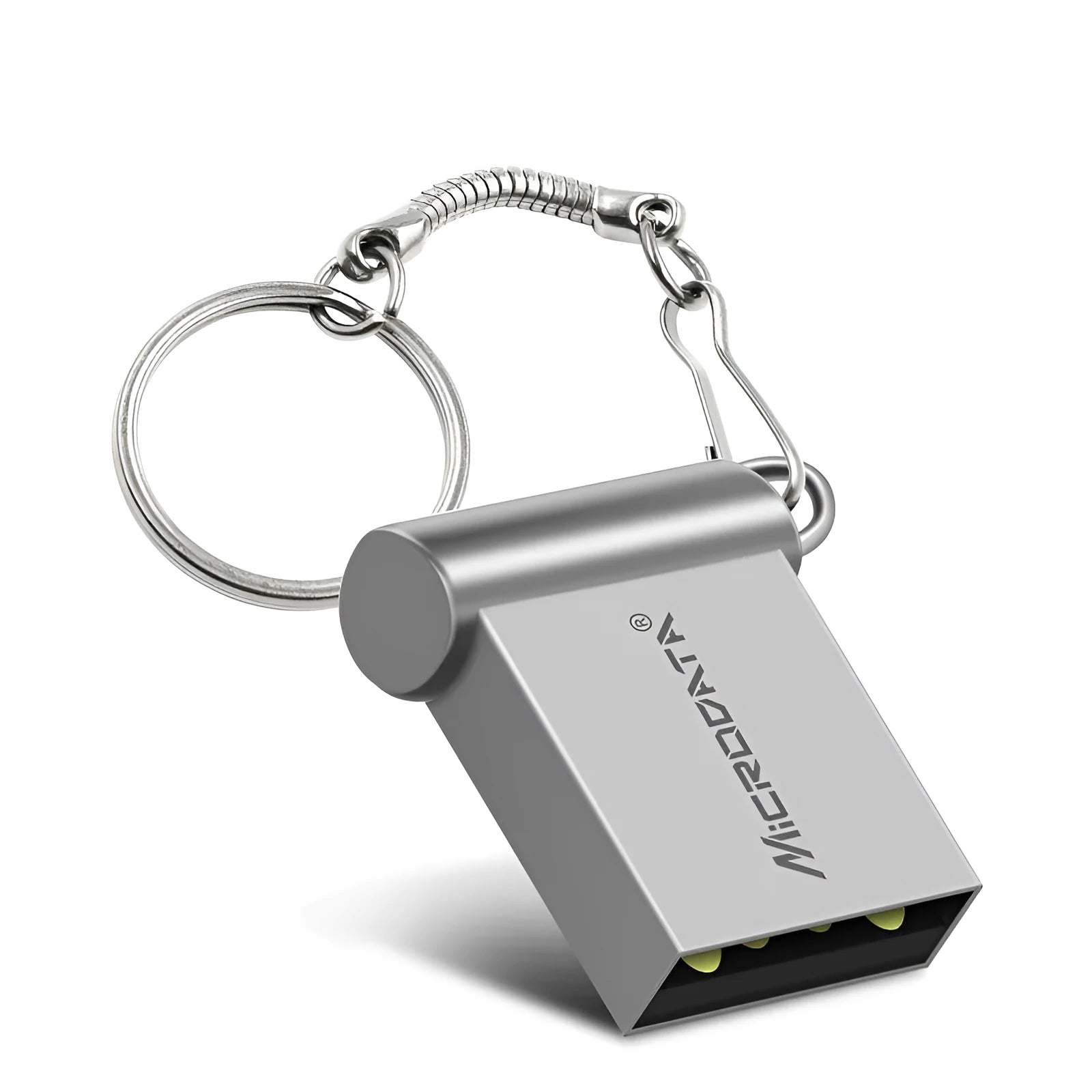 Speed car shaped metal USB flash drive pendant with chain attachment in black colour