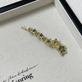 Gold rhinestone barrettes side hair clip with star charm for bangs