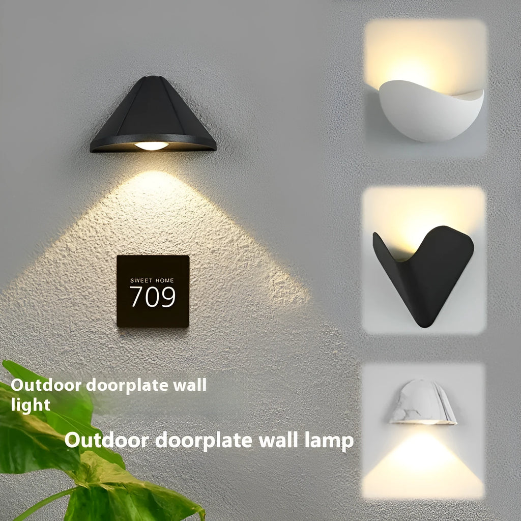 Black and white waterproof bird's nest design courtyard LED lamp with aluminium alloy shell