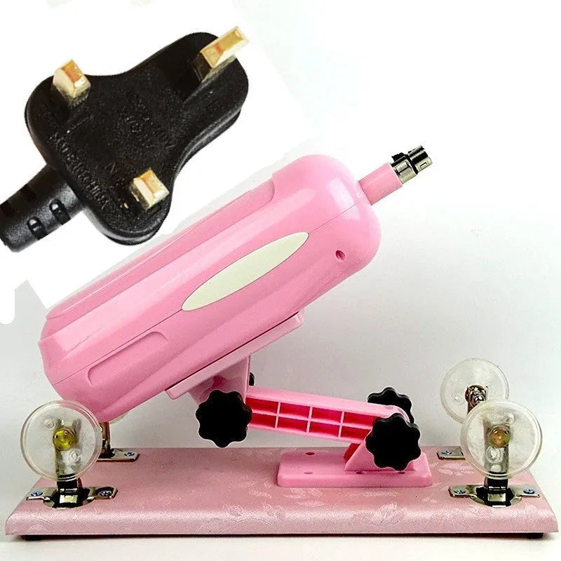 Bobb automatic telescopic thrusting sex toy in purple, black, or pink with 37cm length