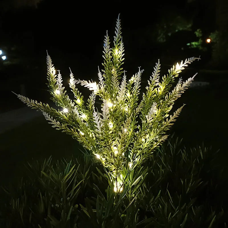 Solar-powered 74cm flower-shaped garden lamp in lavender colour options