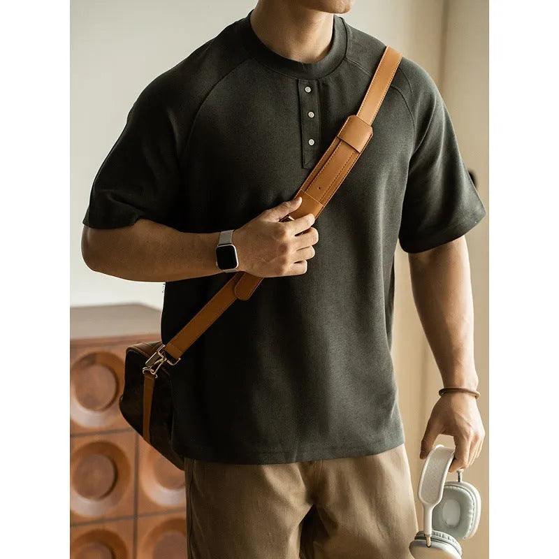 Casual raglan sleeve top in terry texture fabric available in three colours and five sizes