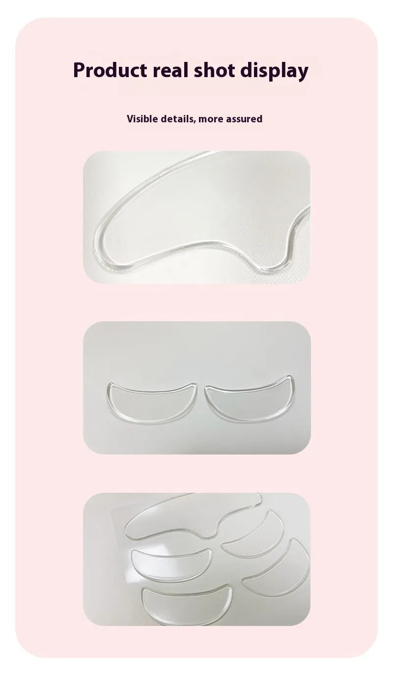 Five reusable silicone anti-wrinkle face patches for wrinkle removal and prevention