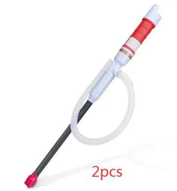 Manual siphon hand pump for fuel oil gasoline transfer in blue or red PP material