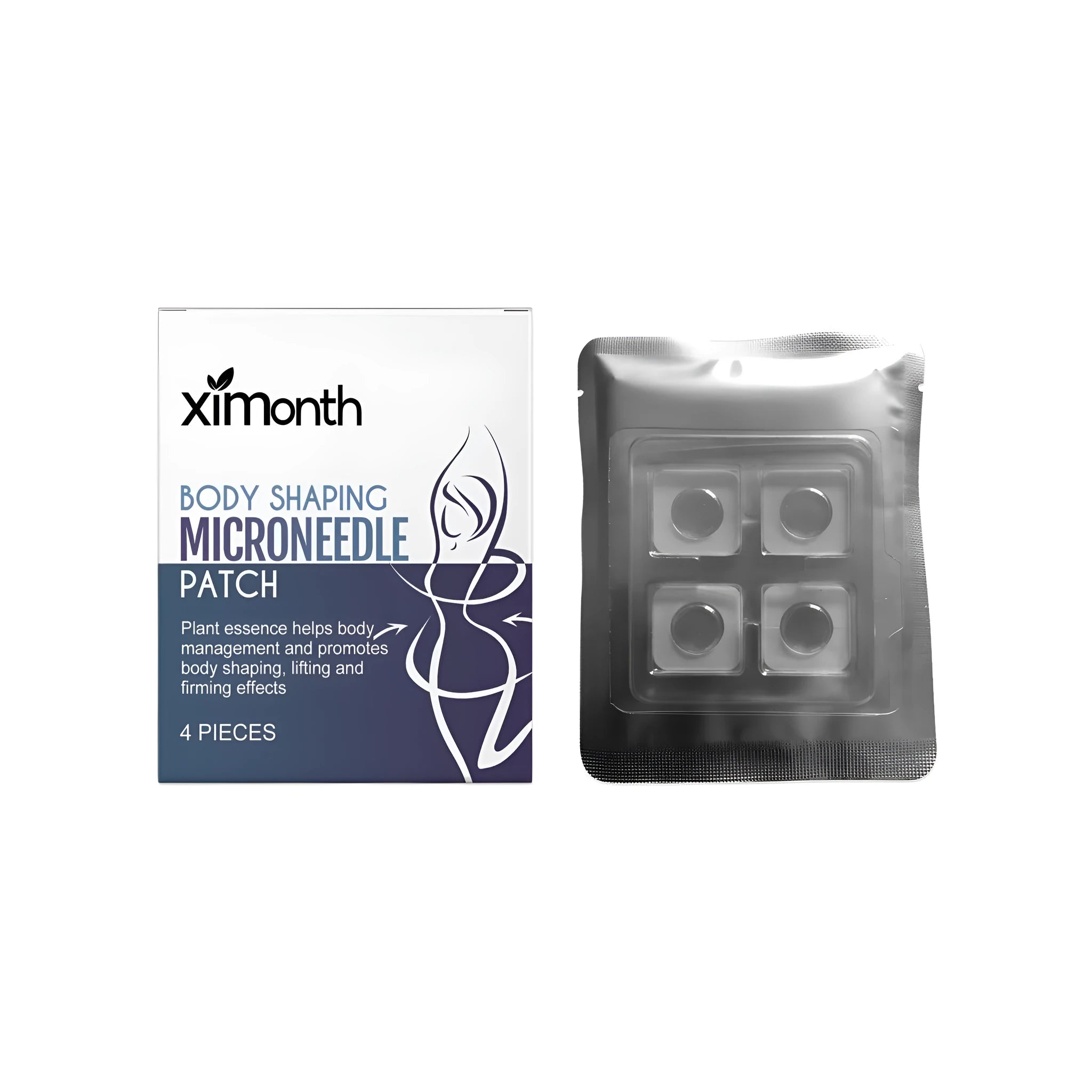 Body shaping microneedle fitting curve patch set 4 pieces with active ingredients