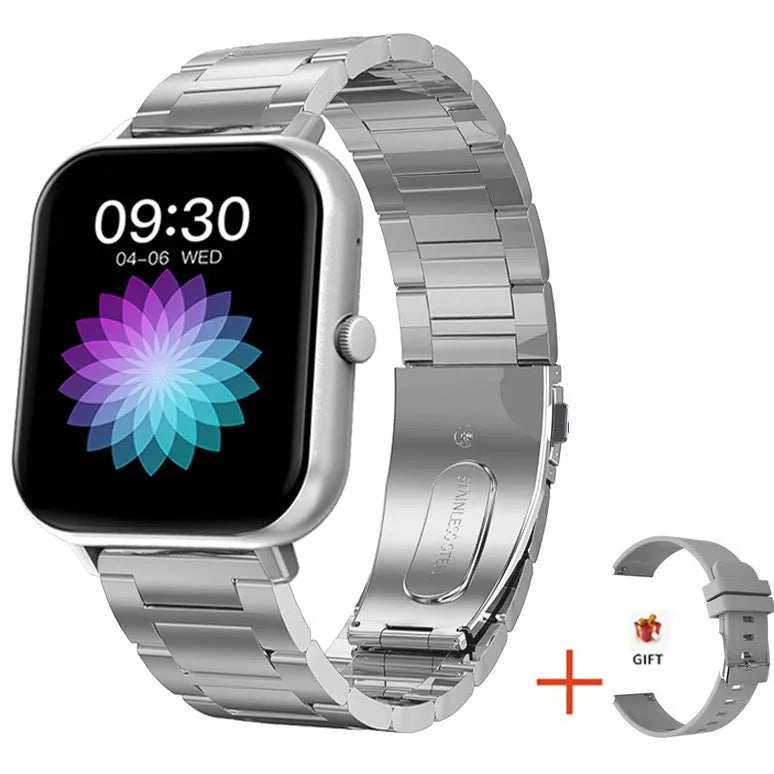 ZL54C smart watch with AMOLED display on wrist, showing health metrics interface