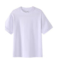 Breathable pique short-sleeved cotton T-shirt in loose fit, solid colour, summer wear