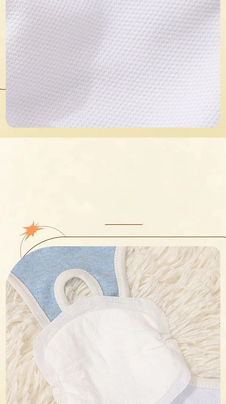 Light blue dog physical safety pants made from breathable pure cotton with elasticated waist