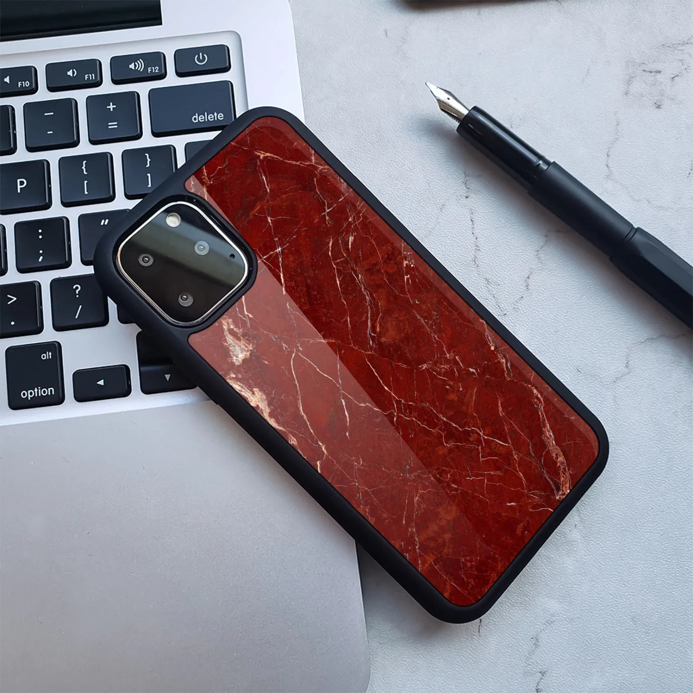 Marbled Huawei smartphone case with TPU and PC construction in multiple colour options
