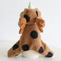 Polka dot elk couple print pet clothing for dogs and cats in skirt-style and four-legged designs