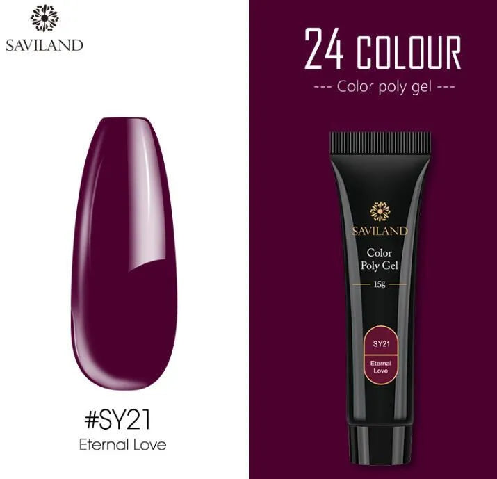 15g nail coloured crystal extension glue in 24 shades SY01 to SY24 resin based