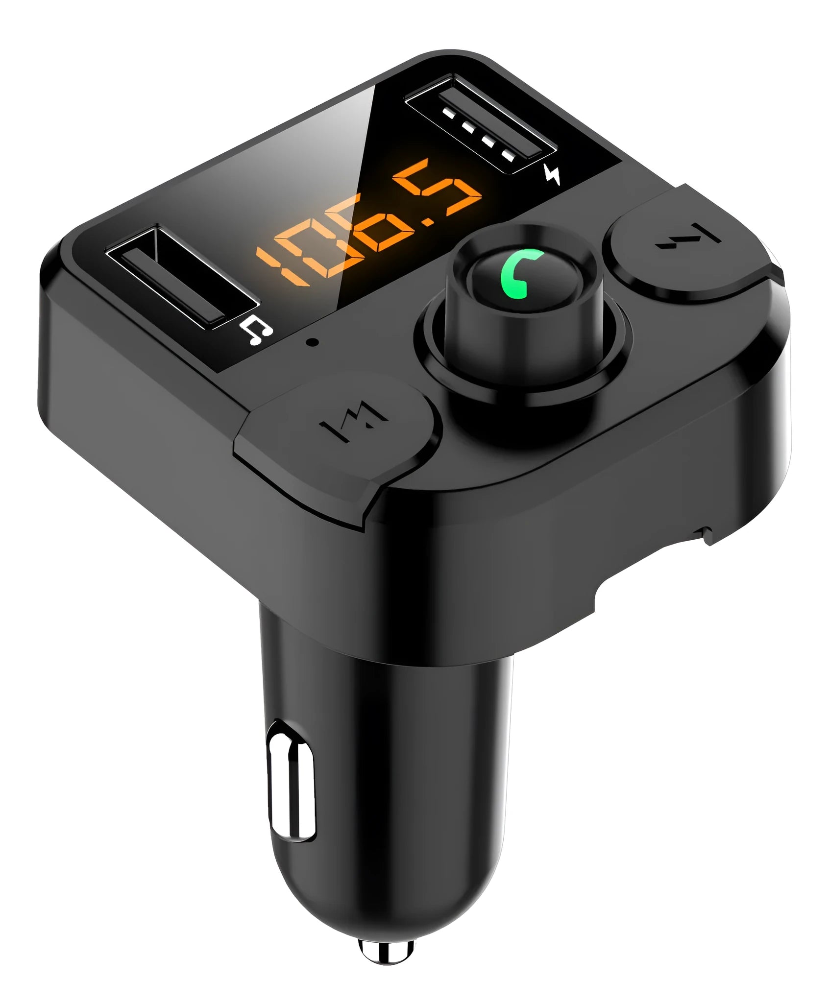 BT36B black car MP3 Bluetooth player with 1.1-inch display for cigarette lighter power connection