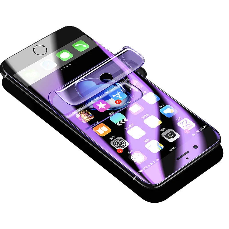 Purple curved screen phone protector for Samsung Galaxy S series with hydraulic film technology