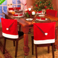 Christmas chair cover set with Santa Claus, Snowman and Santa Hat designs for standard dining chairs