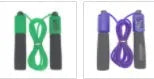 Fitness skipping rope with 3m length and sponge handles in black blue green or red
