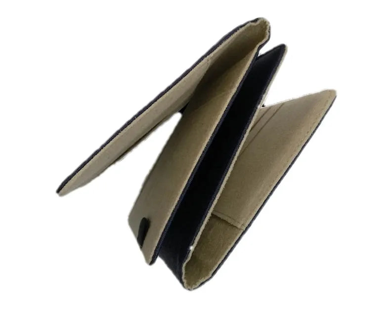 Blue imitation leather PU notebook shell for A5 refills measuring 18.5 by 15.5 centimetres