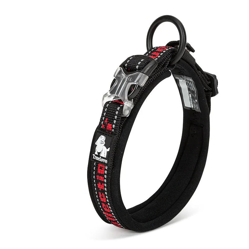 Large dog training harness with handle, nylon webbing, aluminium alloy buckles, SBR padding, multiple colours and sizes