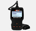 Black universal auto scanner code reader for OBD2 engine fault detection with 12V power supply