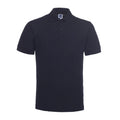 Men's plus size short sleeve polo shirt in a solid colour with a lapel collar, shown in a loose fit.