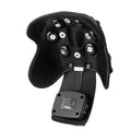 Portable infrared knee and shoulder massager unit with adjustable temperature control and pads.