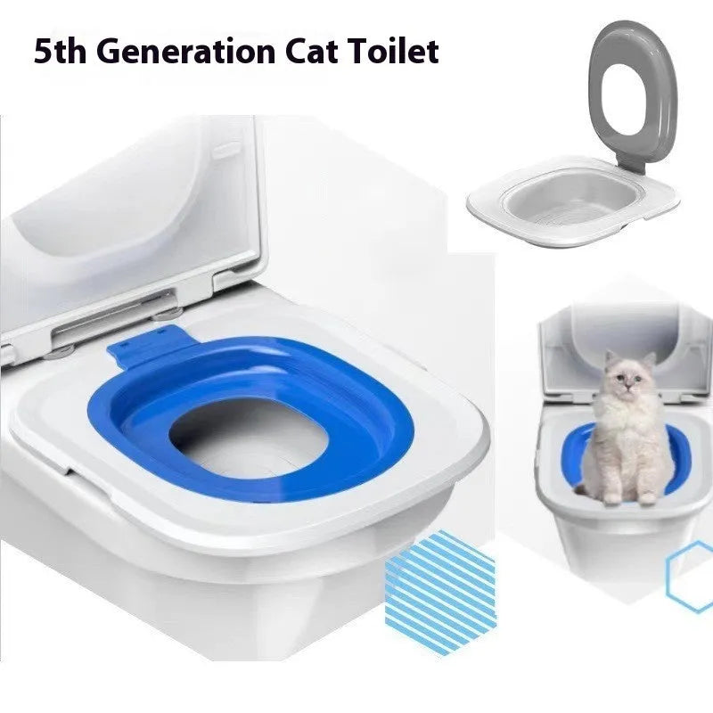 Fifth generation cat toilet trainer in ABS plastic with new shape design for pet training