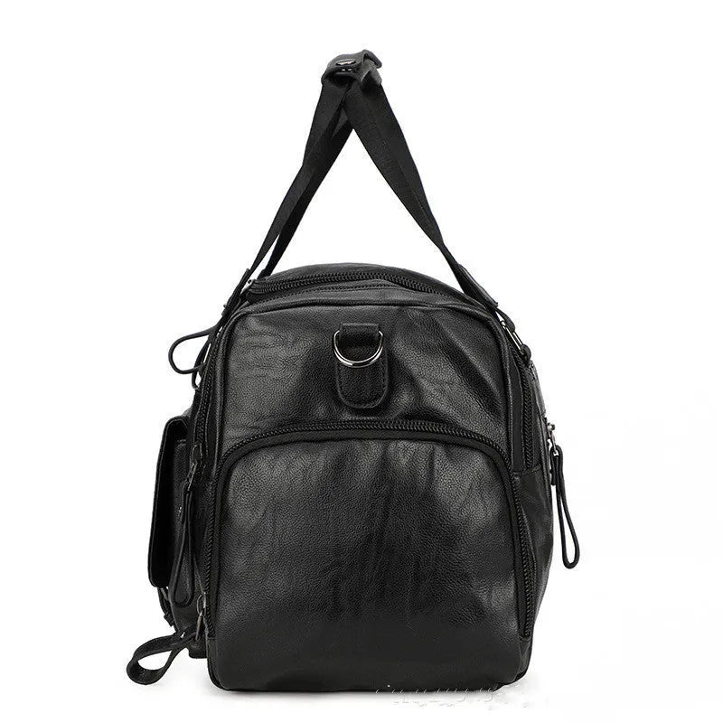 Black waterproof travel shoe bag for sports trainers with 52cm length capacity