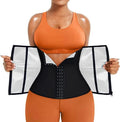 Neoprene composite fabric waist shaping belly belt with adjustable abdominal contraction in blue or silver colours