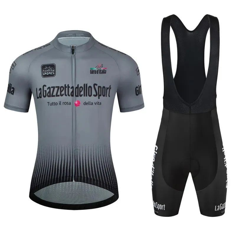 Patterned quick-drying polyester cycling short sleeve suit for men and women in summer colors