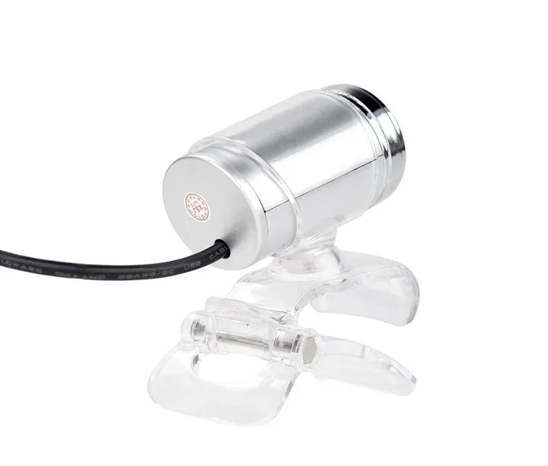 480P HD webcam with CMOS sensor, glass lens, 640x480 resolution, 140cm cable, 5.5x3cm size, black colour