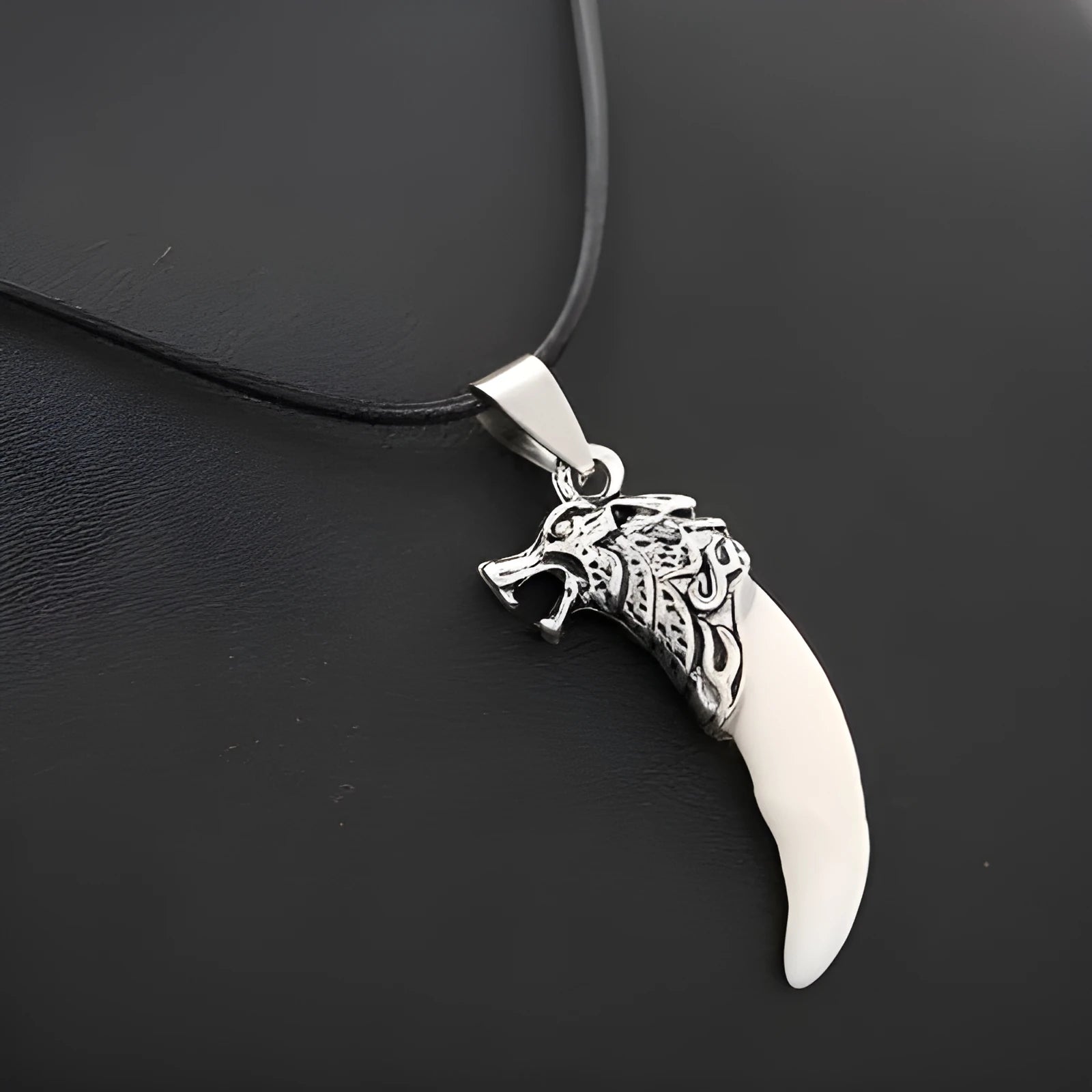 Vintage Korean alloy spike necklace for men in punk gothic chain style, three options available