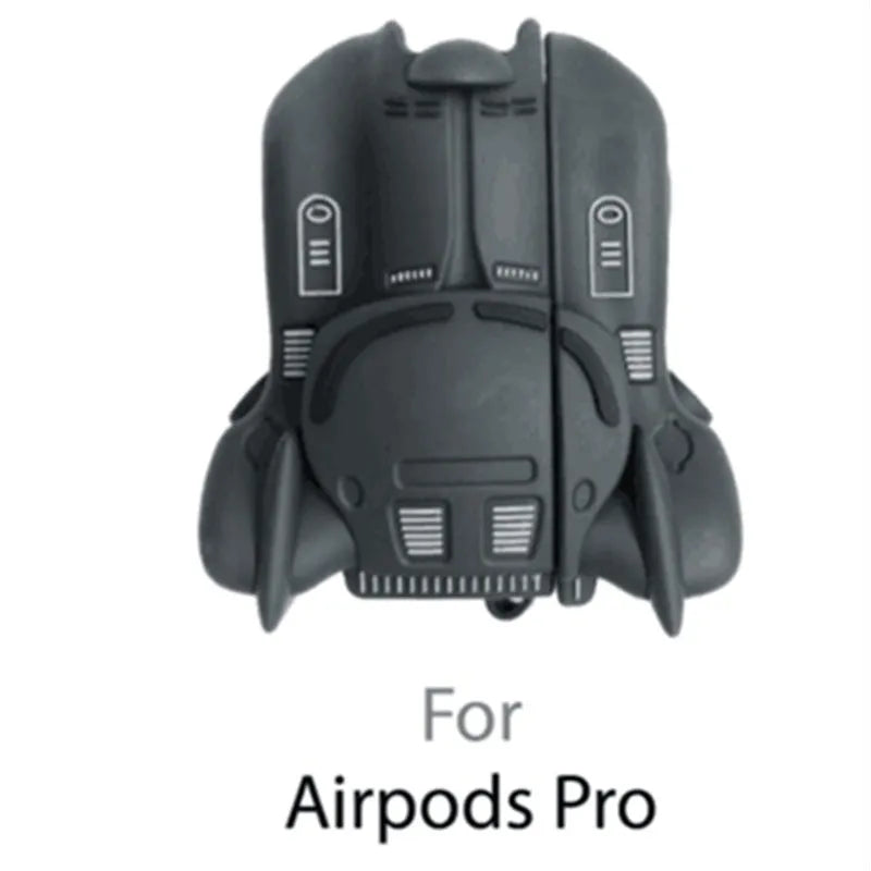 Black Creative Bat Chariot TPU silicone protective cover for AirPods 2nd generation charging case