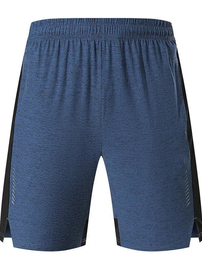 Men's forest green five-point spandex casual shorts with mid waist