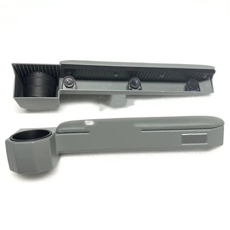Grey car armrest door ring frame handrail with magnetic suction, 288mm, set of 2 pieces for vehicle door support