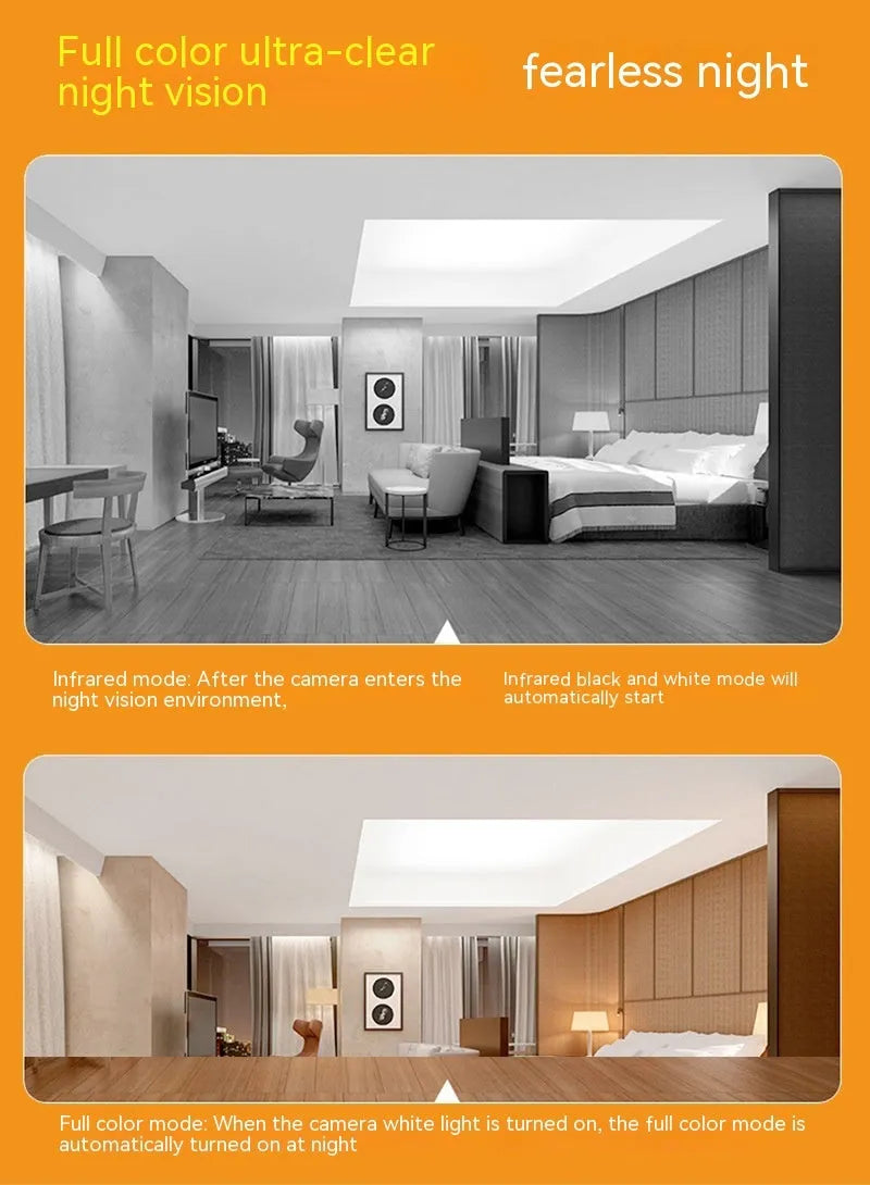 Wireless bulb security camera with 1080p HD resolution and full colour night vision measuring 5cm by 12cm