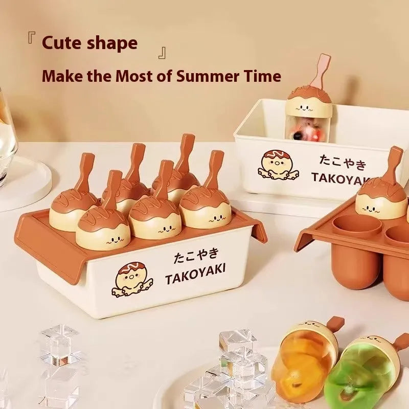 Octopus balls ice cream mould made from white plastic with multiple spherical cavities for homemade frozen desserts