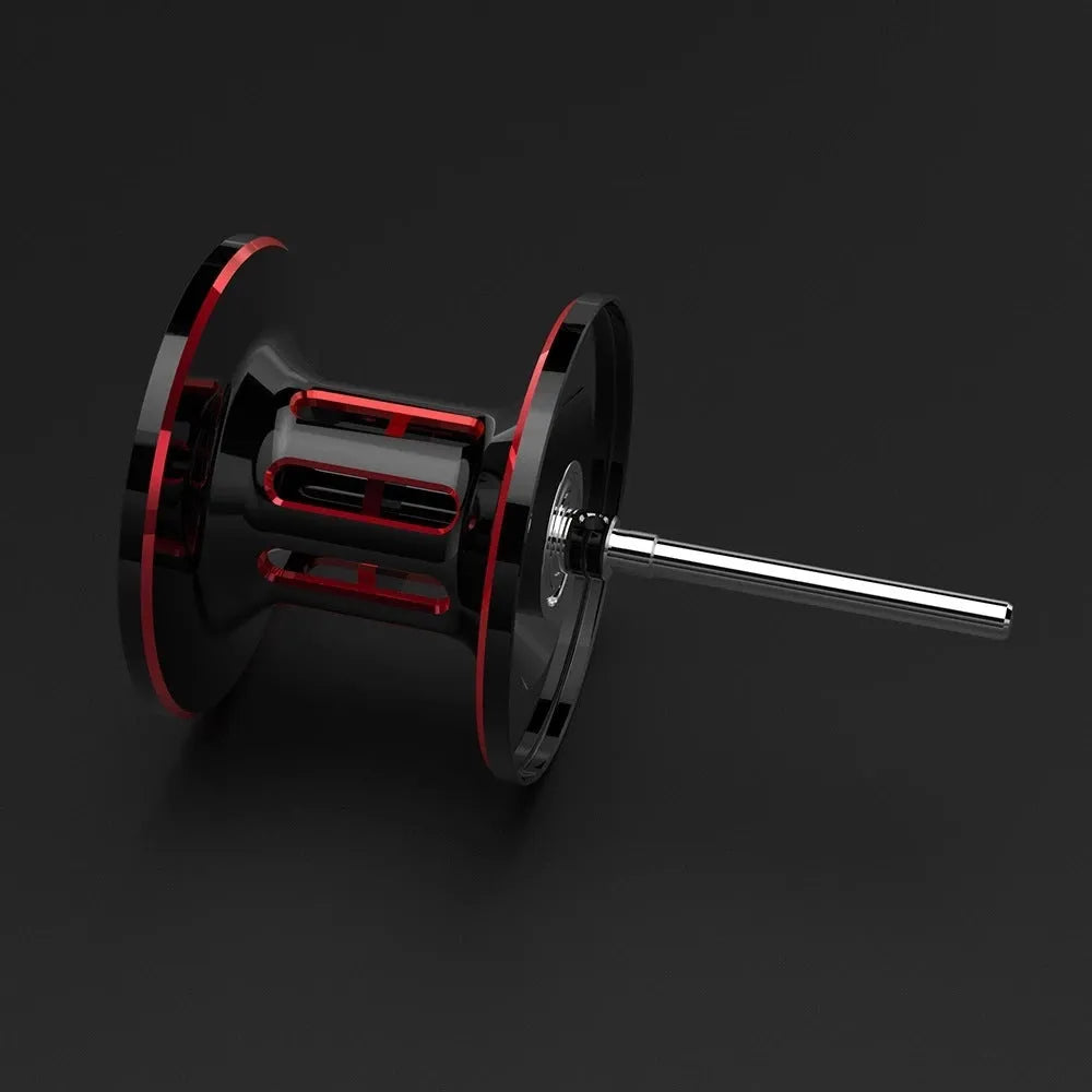 Fishing rod spinning reel with drip wheel lure mechanism and rocking wheel line guide
