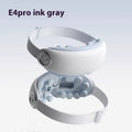 Rechargeable Bluetooth steam smart eye moisturising instrument in purplish grey, showing its compact size and shape.