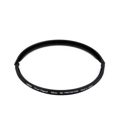 Black multi-coated UV mirror camera lens filter with bayonet thread for sizes 49mm to 82mm.