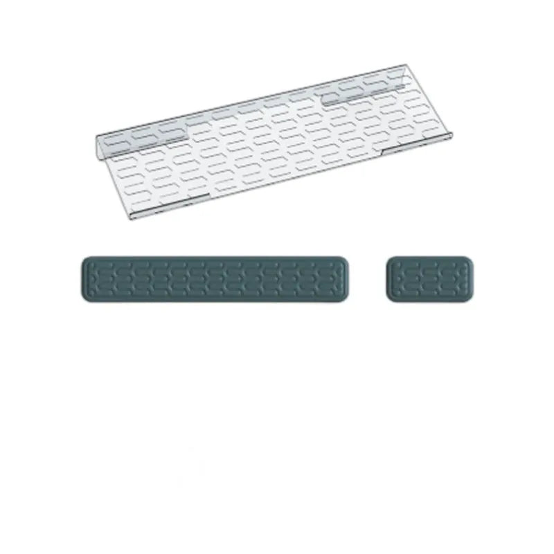 Double-sided keyboard and mouse pad with memory foam wrist rest in five colour options