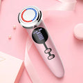 Beauty face washing instrument in white luxury colour with plastic and alloy body and charging cable