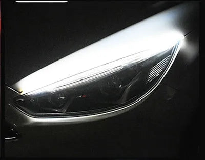 Car LED turn signal strip light with flowing animation pattern in silicone waterproof housing