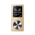 Gold, silver, or black all-metal MP3 music player with 1.8-inch screen